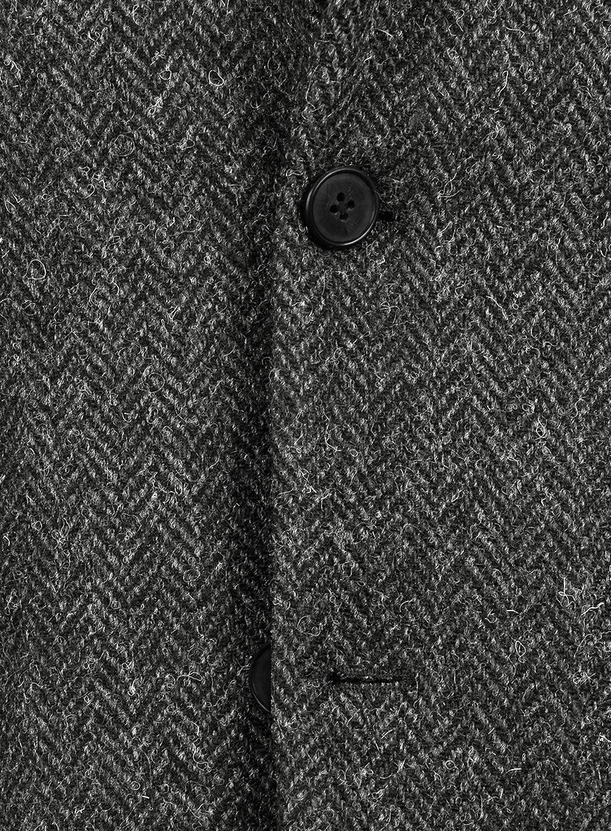 Harris Tweed Dark Gray Herringbone Suit - Image 5