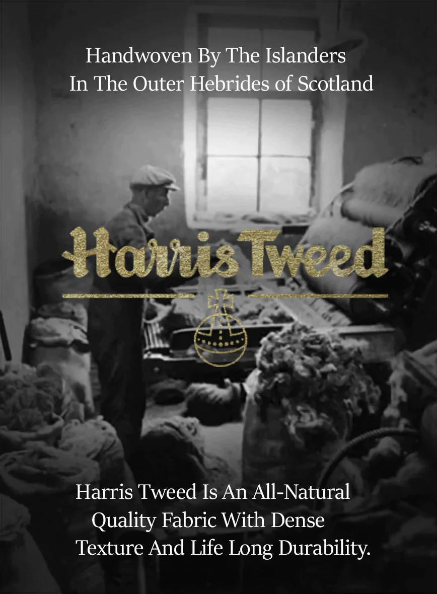 Harris Tweed Gray Chevron GQ Overcoat - Image 5