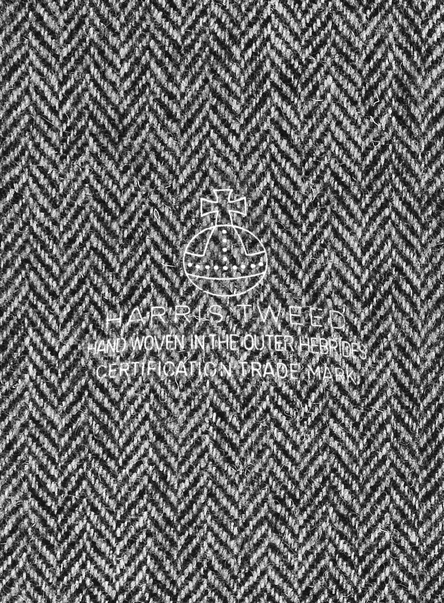 Harris Tweed Gray Herringbone Hunting Vest - Image 6