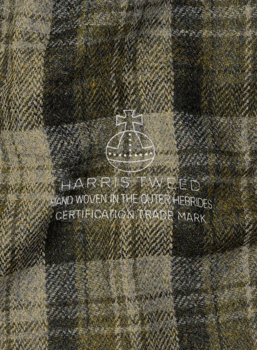 Harris Tweed Green Tartan Jacket - Image 3