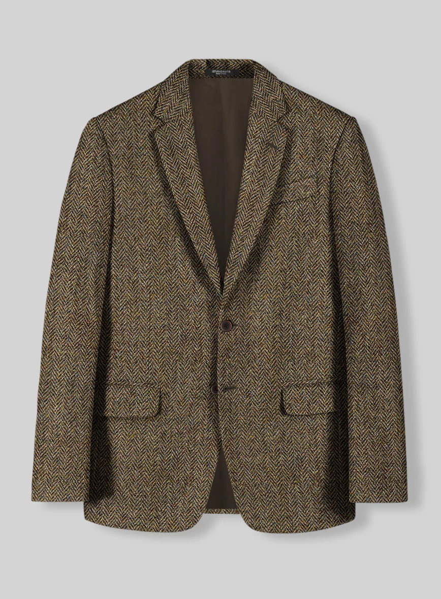 Harris Tweed Hebridean Brown Herringbone Jacket