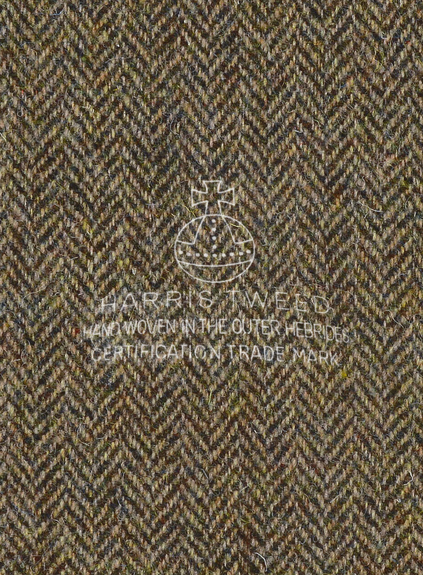 Harris Tweed Hebridean Brown Herringbone Pants - Image 3