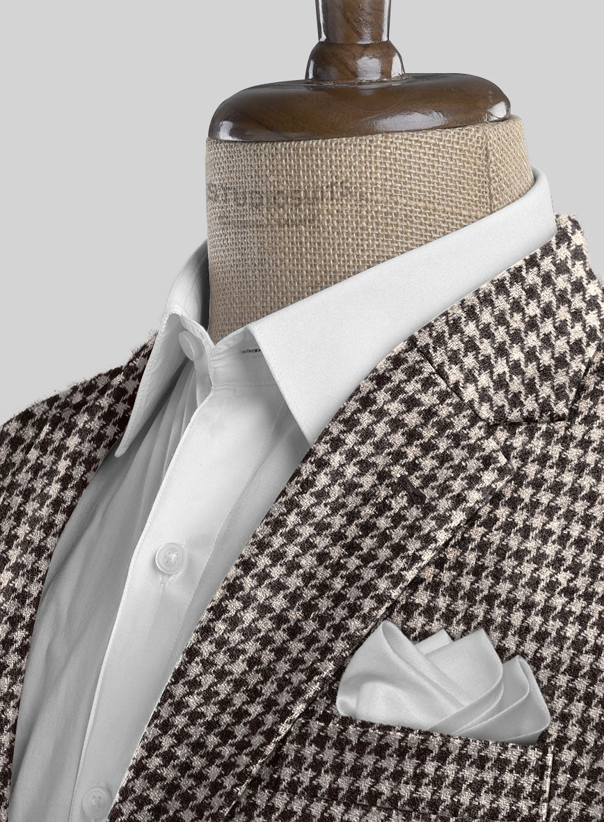 Harris Tweed Houndstooth Ebony Brown Jacket - Image 2
