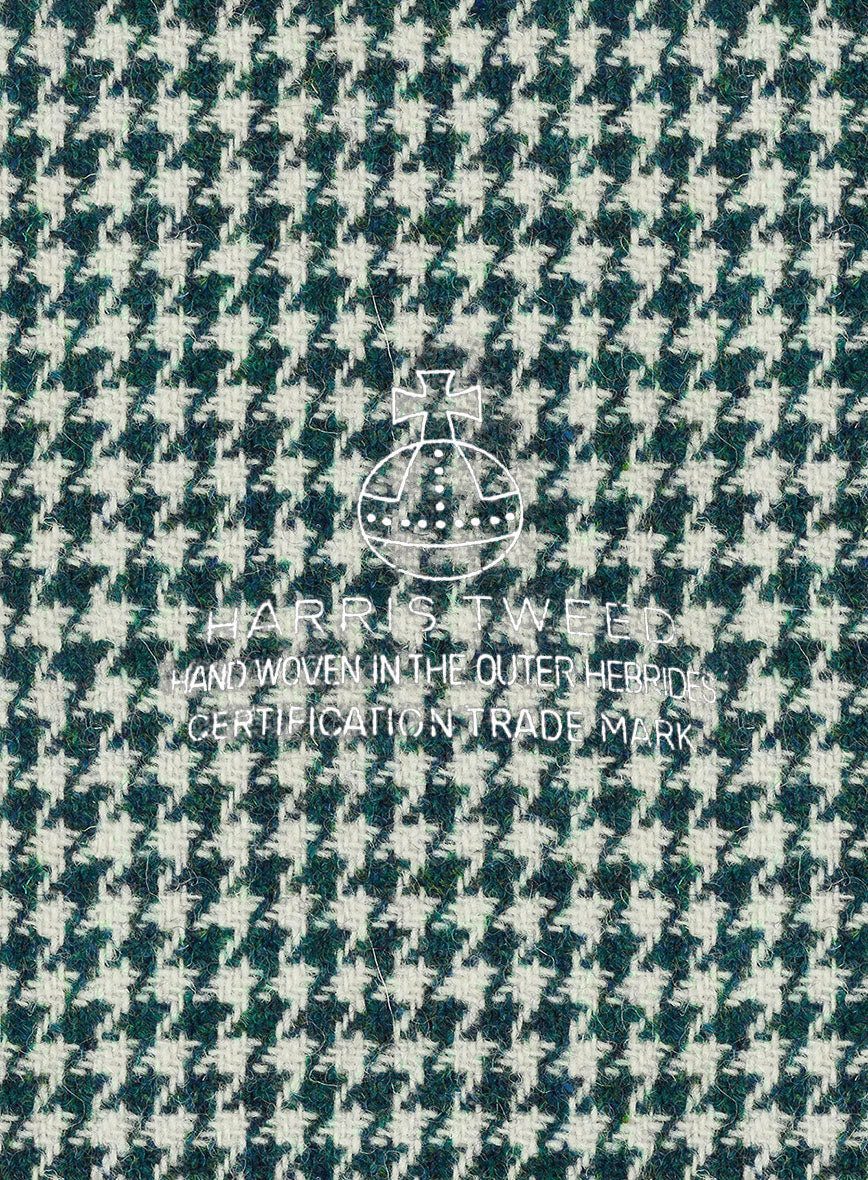 Harris Tweed Houndstooth Green Double Breasted Suit - Image 4