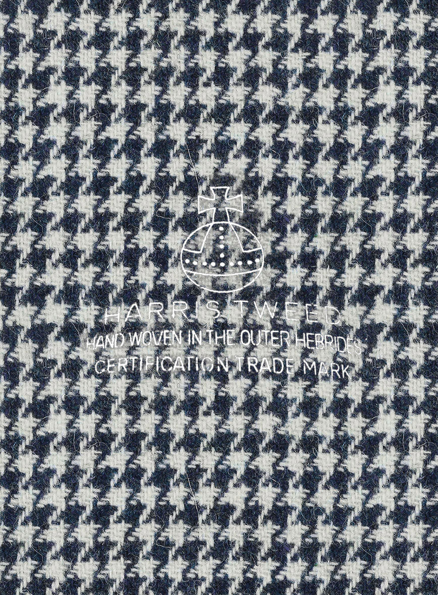 Harris Tweed Houndstooth Indi Blue Pants - Image 3