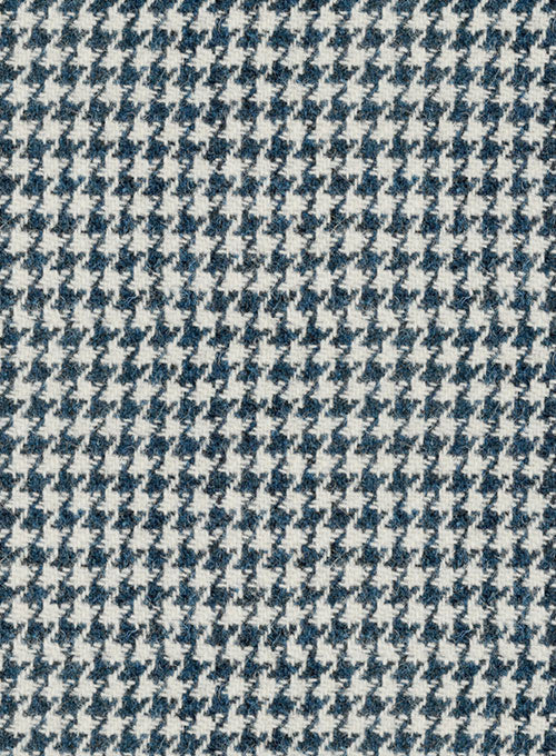Harris Tweed Houndstooth Indi Blue Double Breasted Suit - Image 3