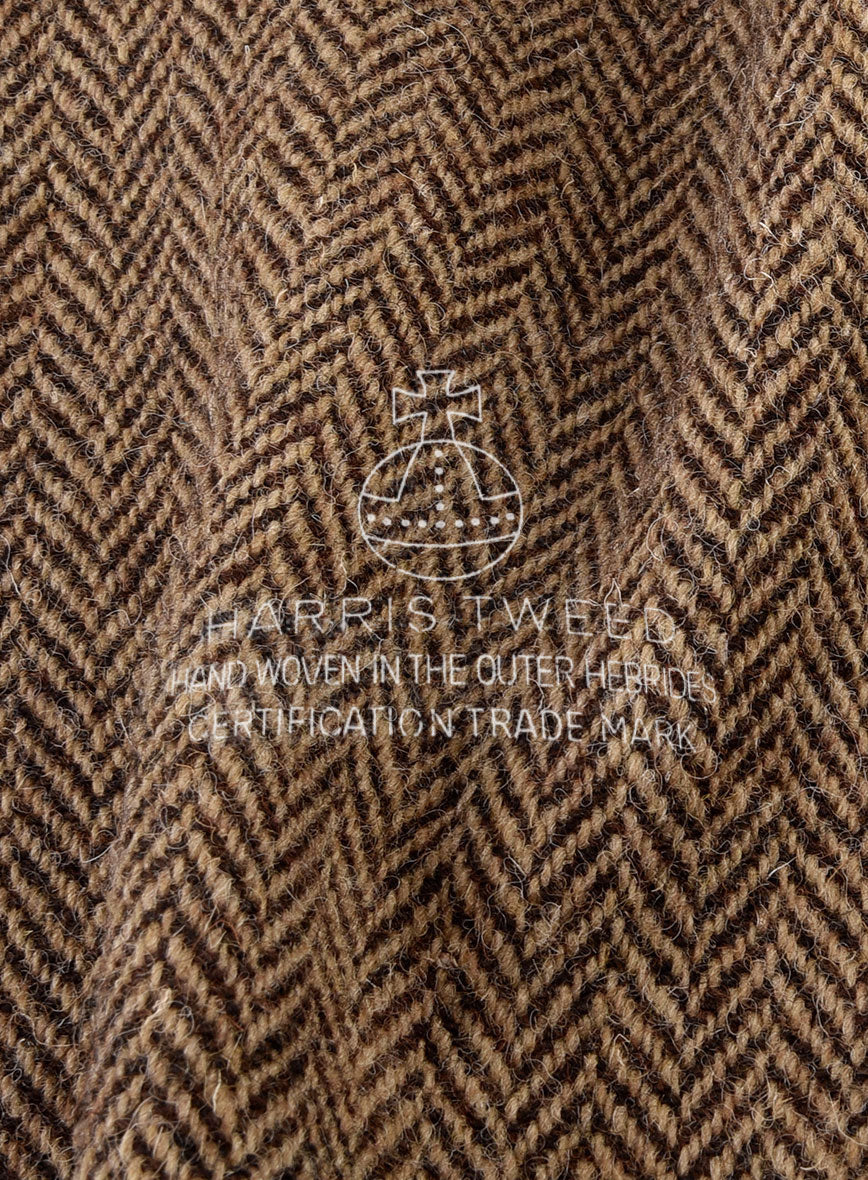 Harris Tweed Irish Brown Herringbone Pants - Image 3