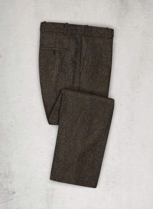 Harris Tweed Melange Brown Pants
