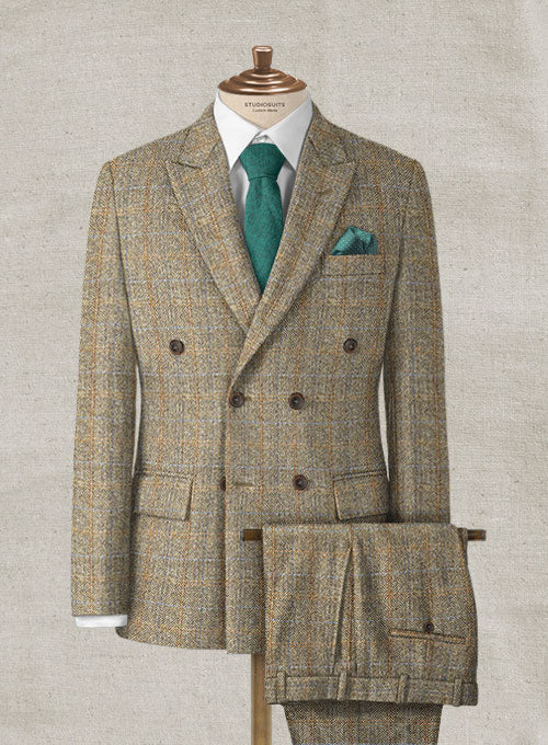 Harris Tweed Ranger Brown Double Breasted Suit