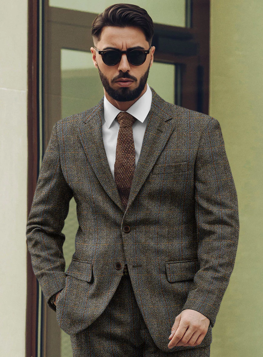 Harris Tweed Ranger Gray Blue Jacket - Image 2