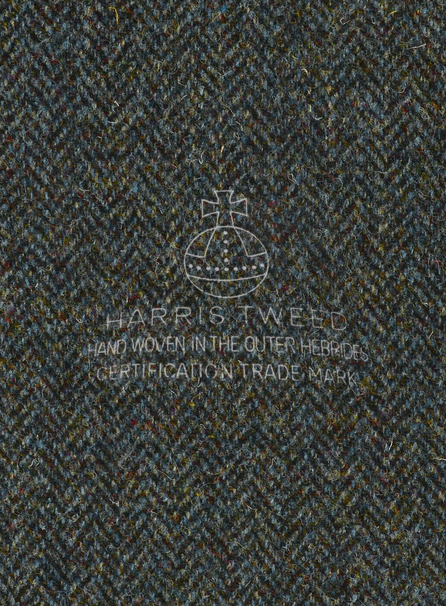 Harris Tweed Ridge Blue Herringbone Suit - Image 7