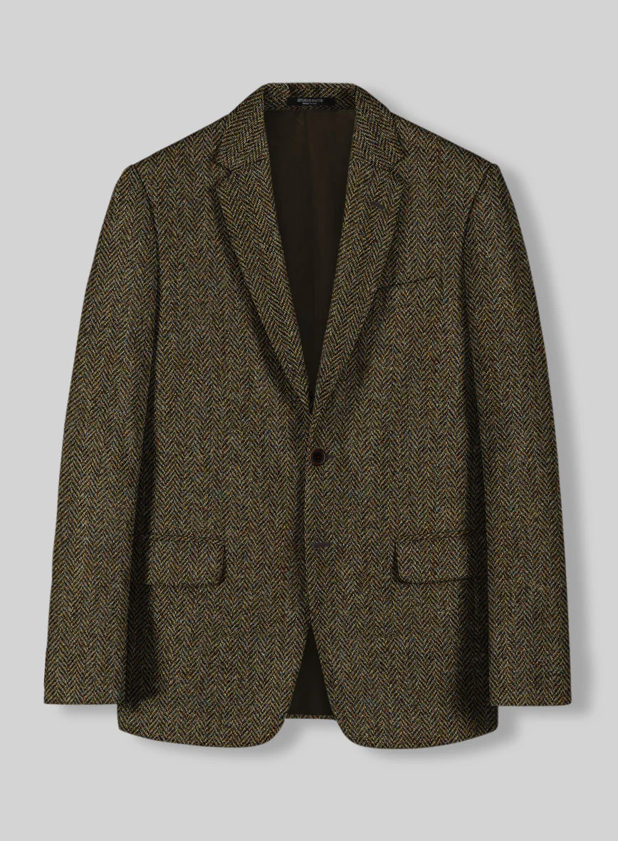Harris Tweed Ridge Brown Herringbone Jacket