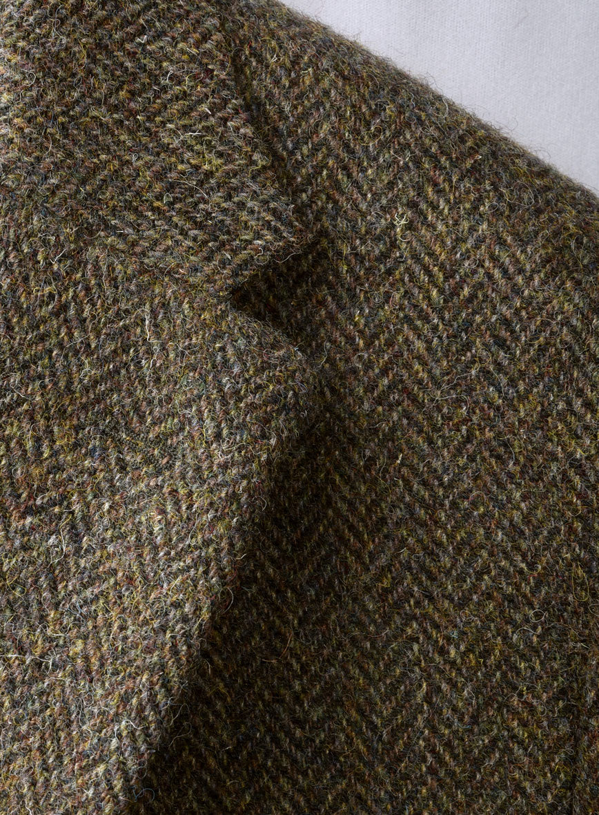 Harris Tweed Ridge Brown Herringbone Jacket - Image 3