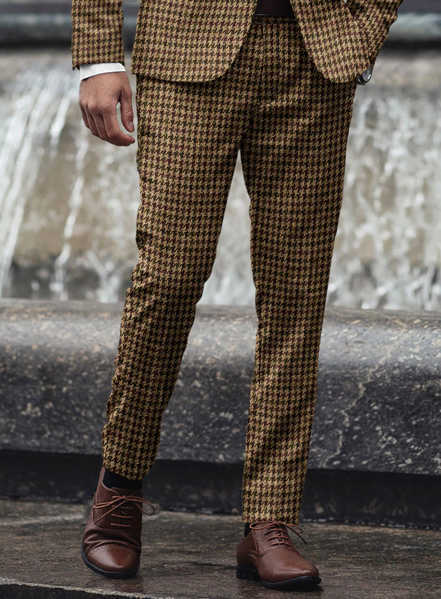 Harris Tweed Russet Houndstooth Suit - Image 7