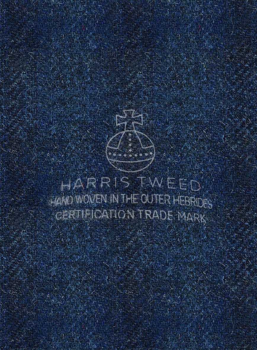Harris Tweed Scot Blue Double Breasted Jacket - Image 2