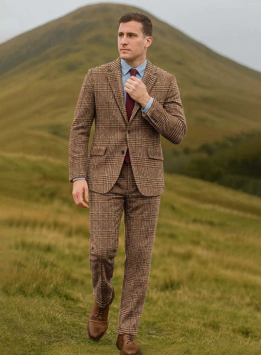 Harris Tweed Tan Glen Suit