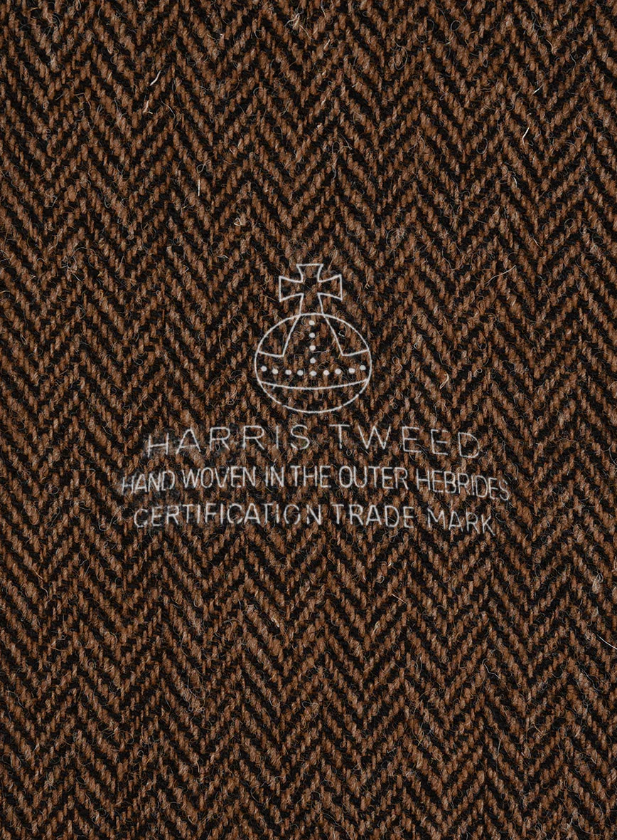 Harris Tweed Walnut Herringbone Jacket - Image 4