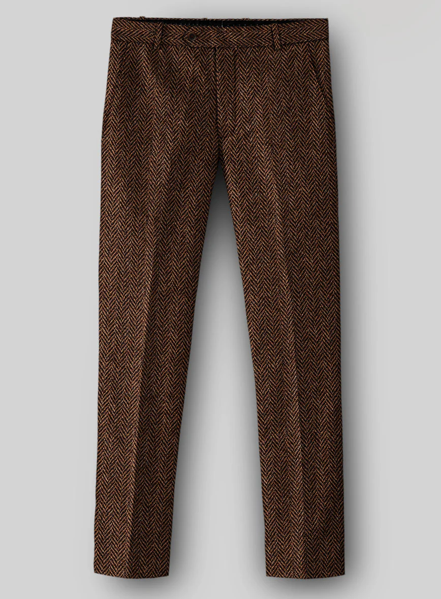 Harris Tweed Walnut Herringbone Suit - Image 6