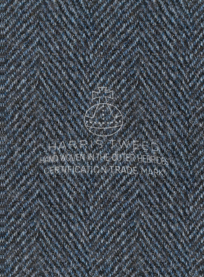 Harris Tweed Wide Herringbone Blue Suit - Image 6