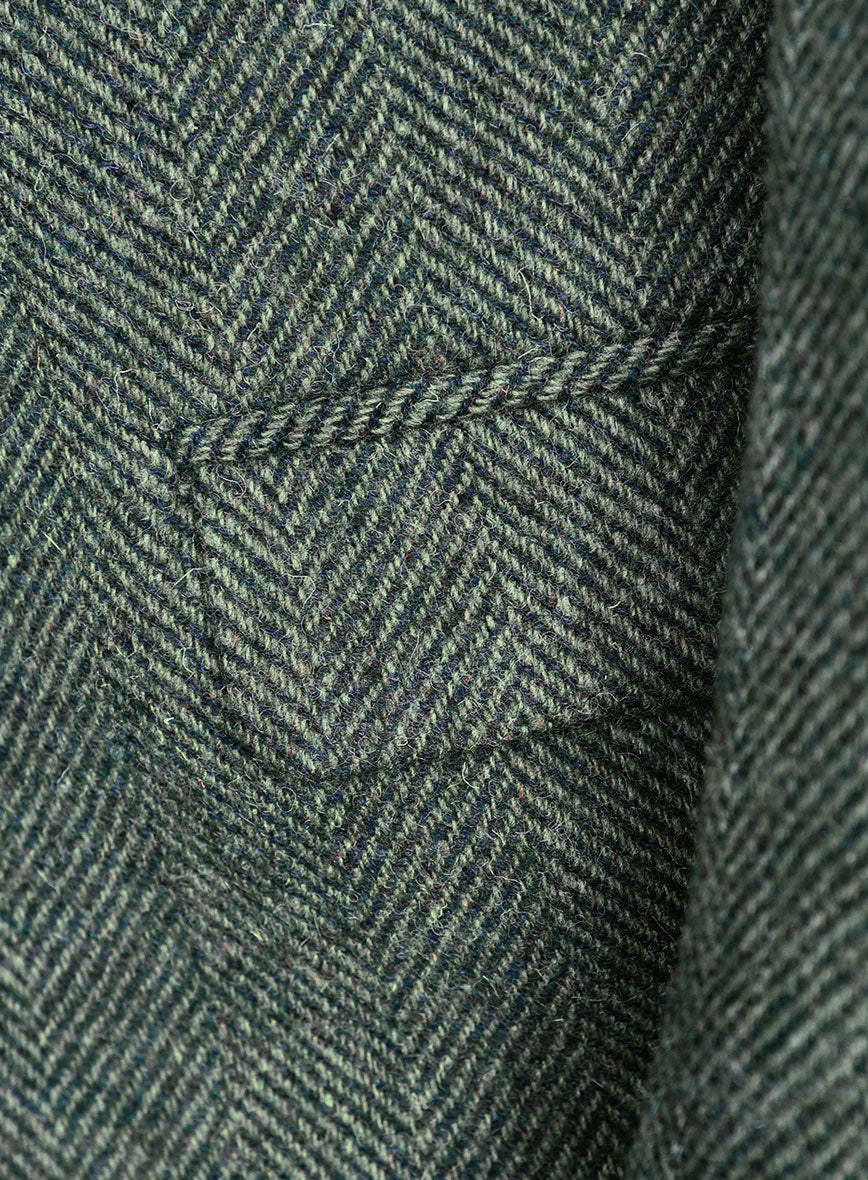Harris Tweed Wide Herringbone Green Suit - Image 5