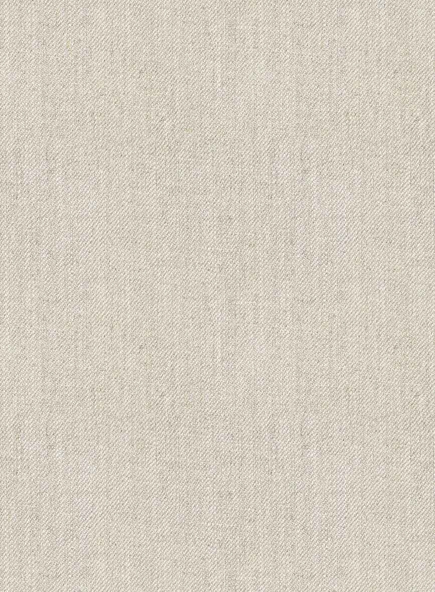 Heavy Linen Beige Pants - Image 3