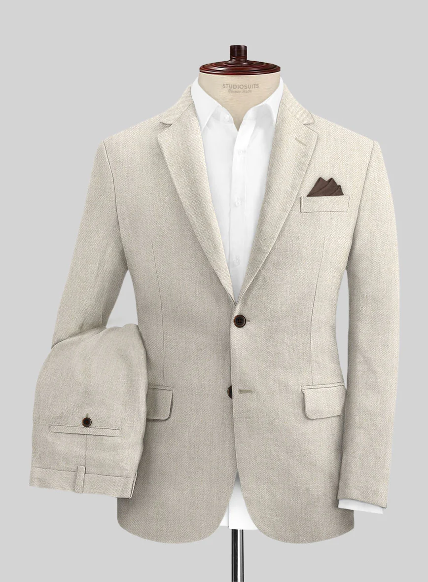 Heavy Linen Beige Suit