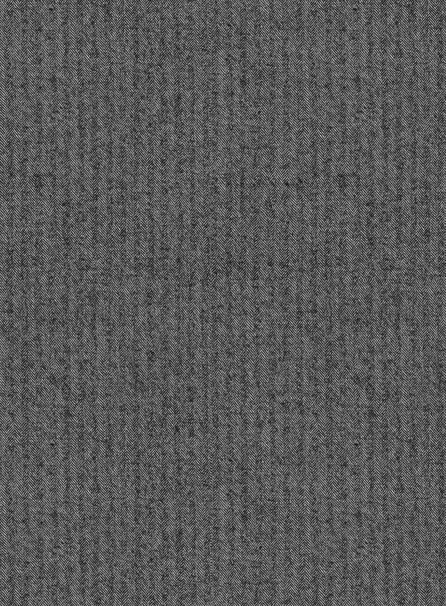 Herringbone Gray Flannel Wool Suit - Image 5