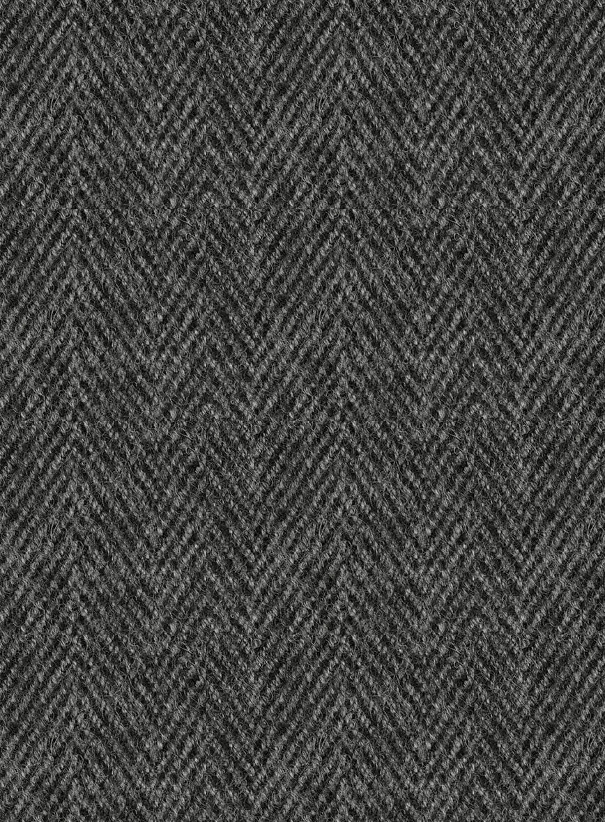 Highlander Charcoal Herringbone Tweed Jacket - Image 4