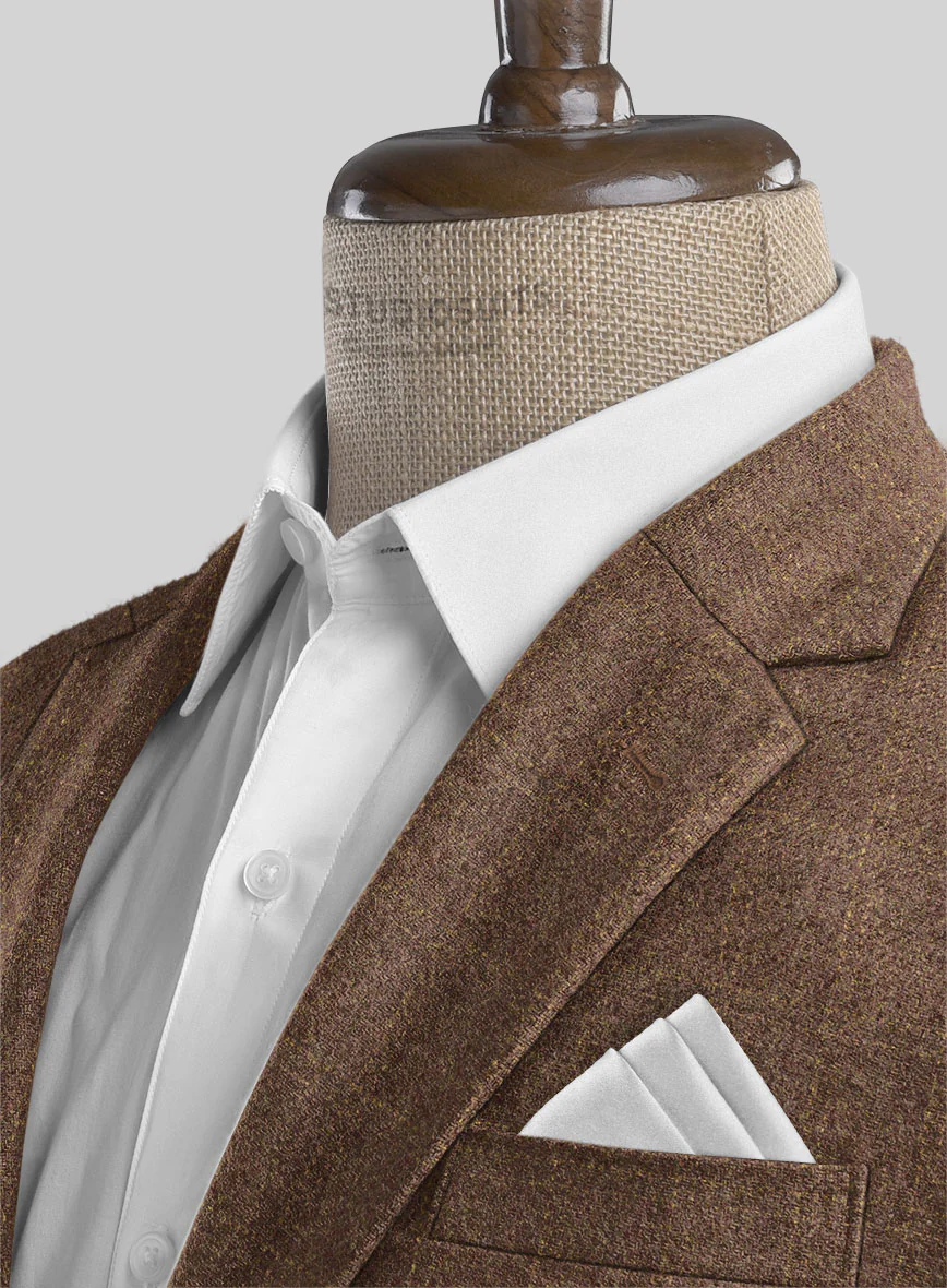 Highlander Dark Beige Windowpane Tweed Jacket - Image 3