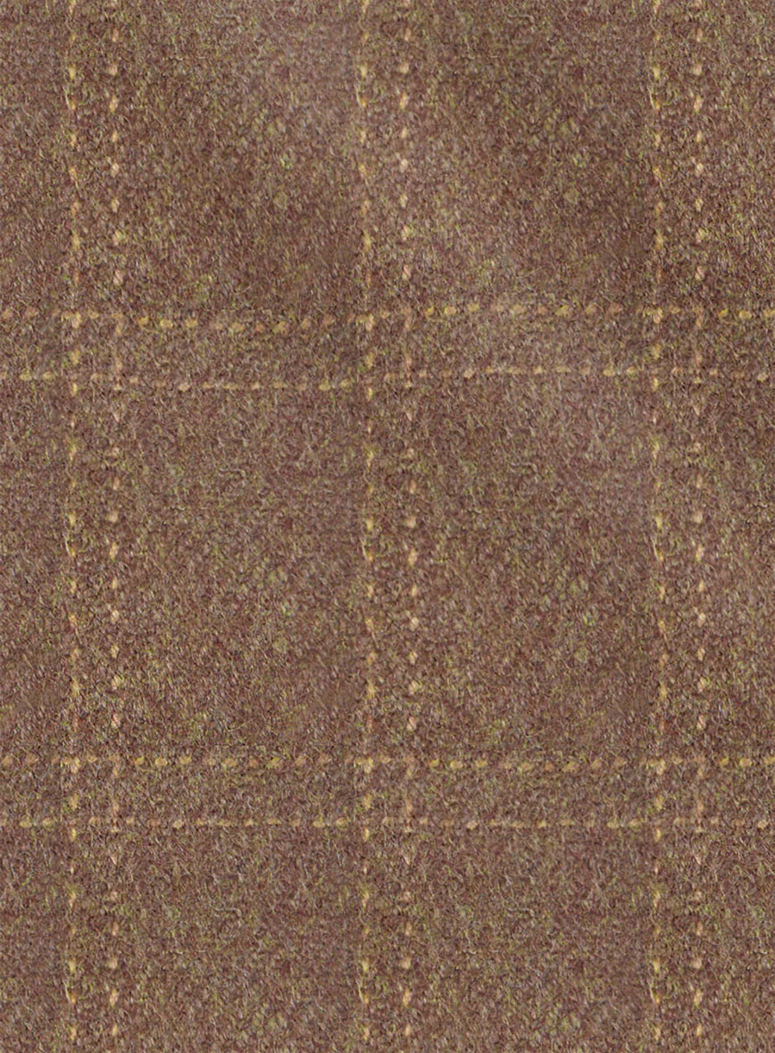 Highlander Dark Beige Windowpane Tweed Pants - Image 3