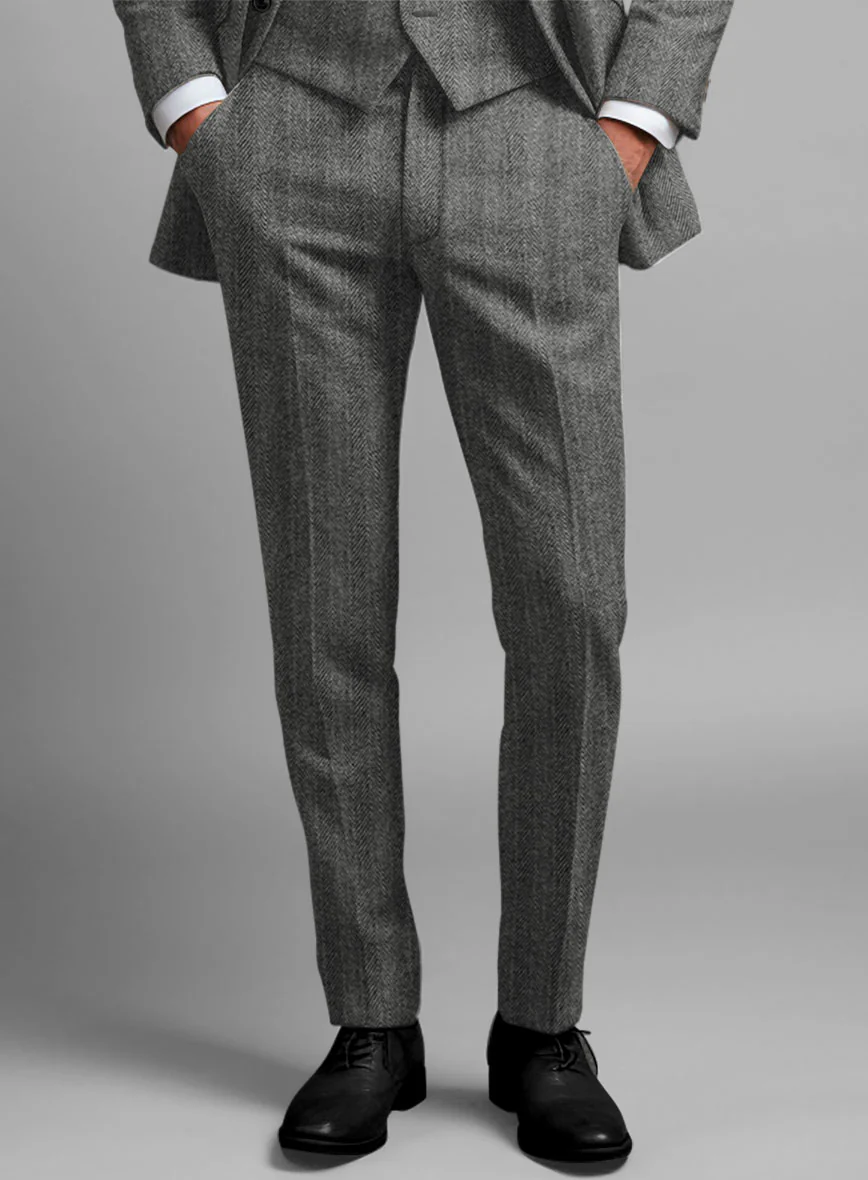 Highlander Gray Herringbone Tweed Suit - Image 7