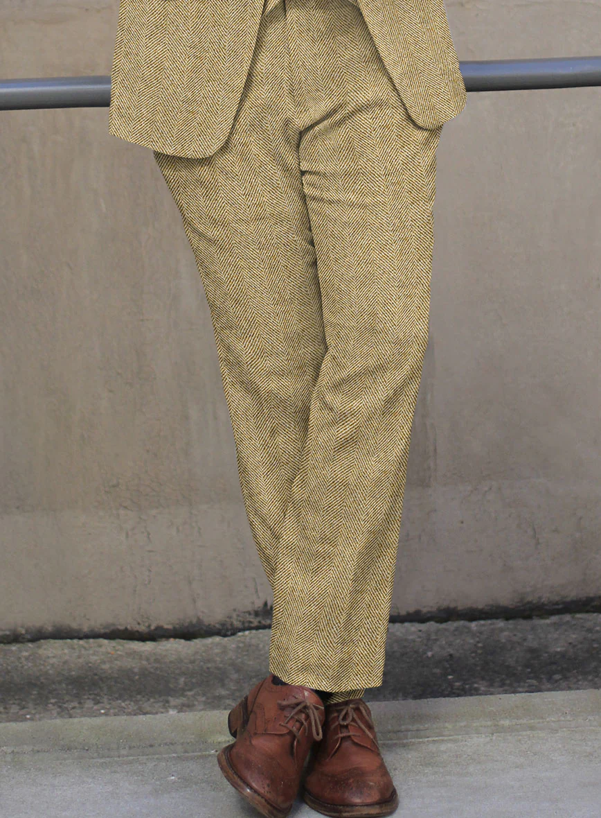 Highlander Heavy Beige Herringbone Tweed Suit - Image 4