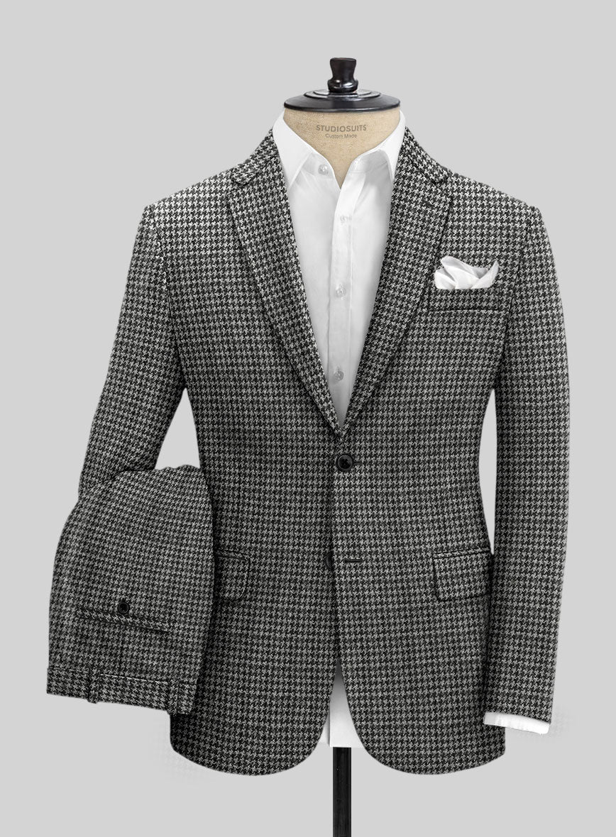 Highlander Heavy Black Houndstooth Tweed Suit