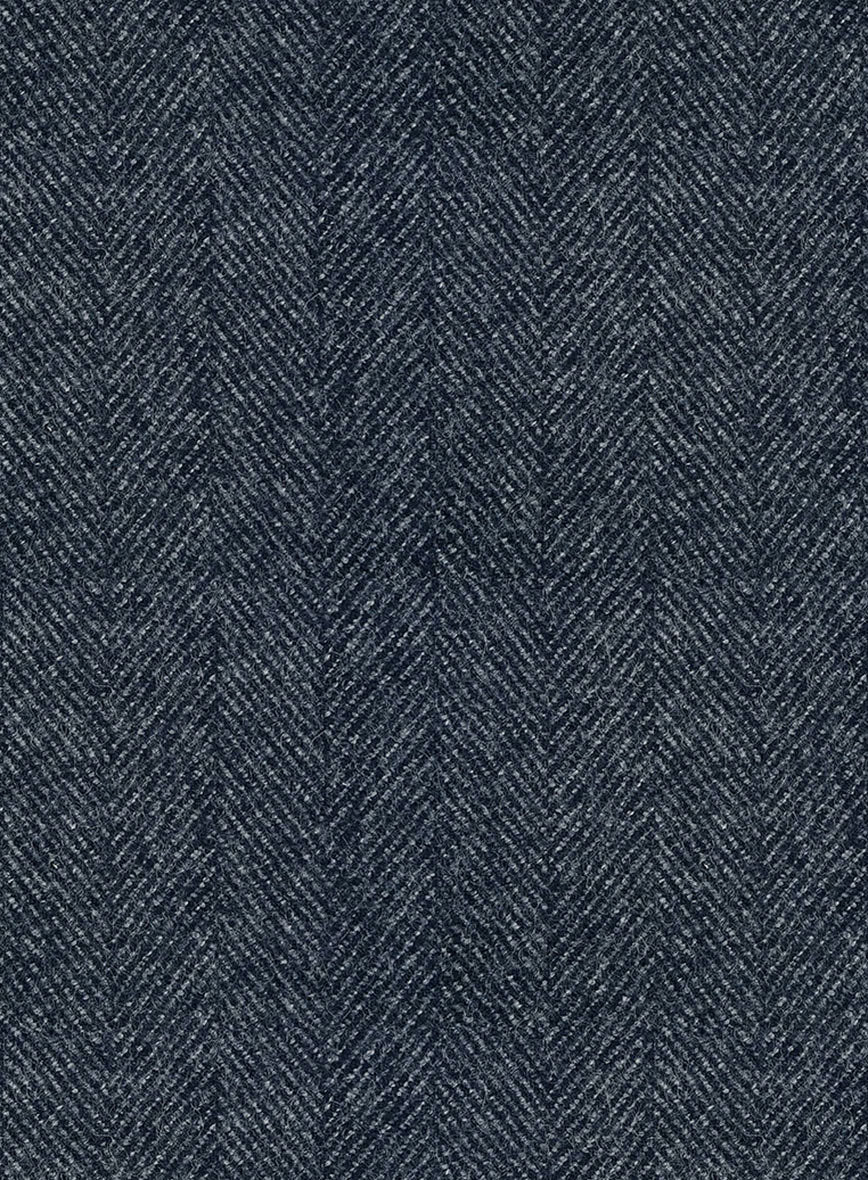 Highlander Heavy Blue Herringbone Tweed Suit - Image 6
