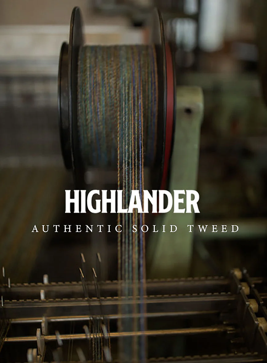 Highlander Heavy Charcoal Herringbone Tweed Jacket - Image 4