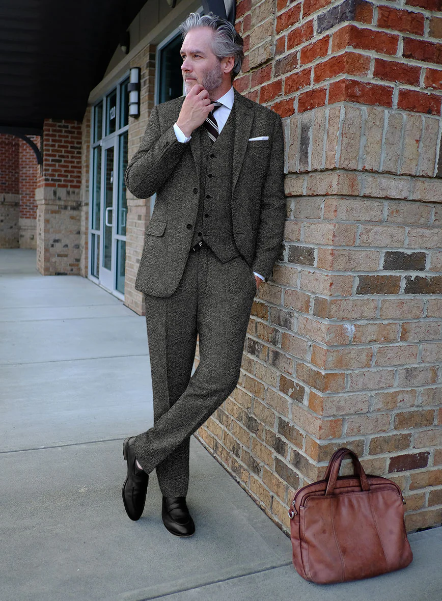Highlander Heavy Gray Bedford Tweed Suit
