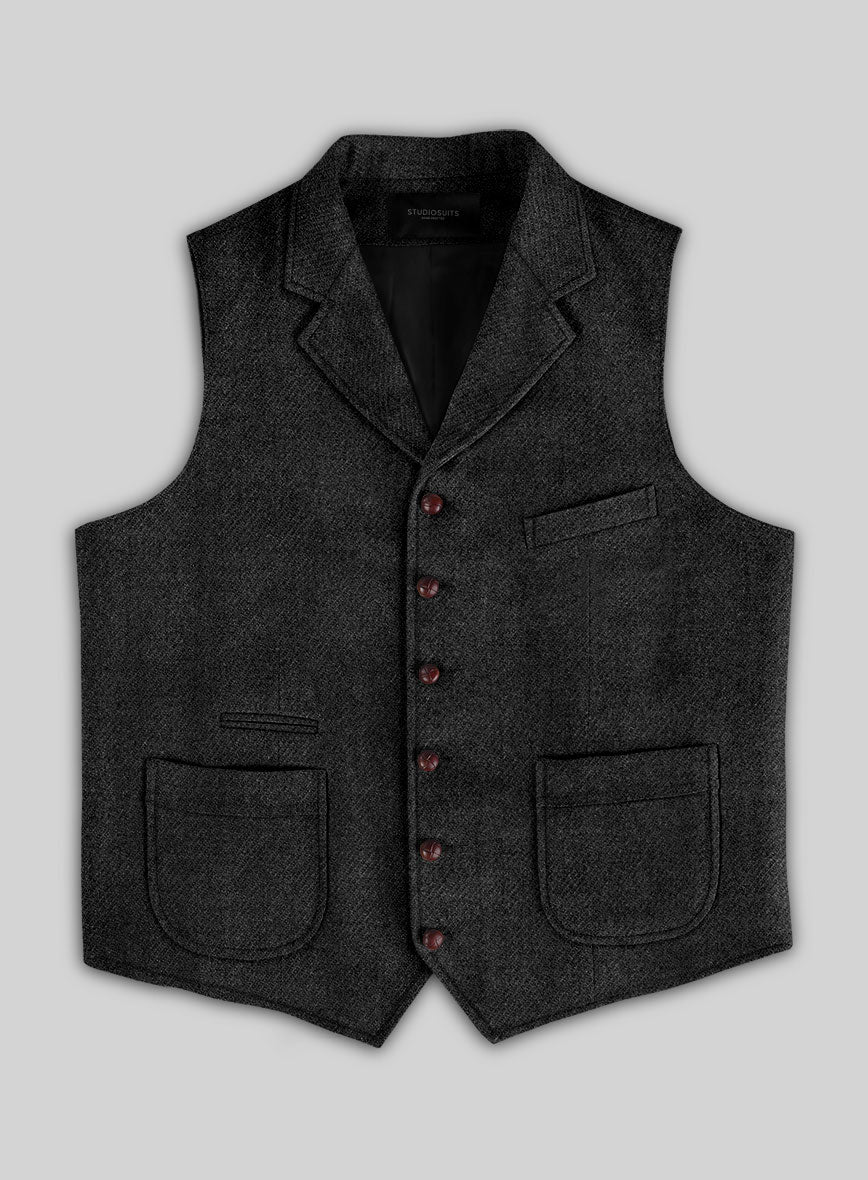 Highlander Heavy Heritage Charcoal Tweed Hunting Vest