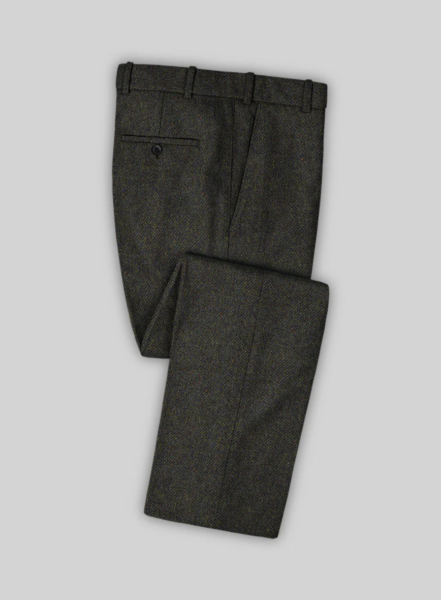 Highlander Heavy Heritage Green Tweed Double Breasted Suit - Image 3