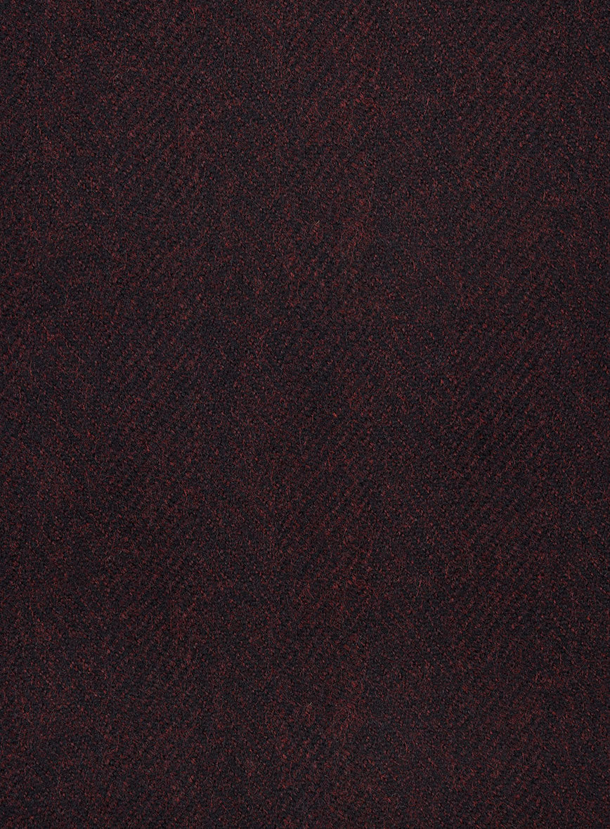 Highlander Heavy Wine Herringbone Tweed Suit - Image 6
