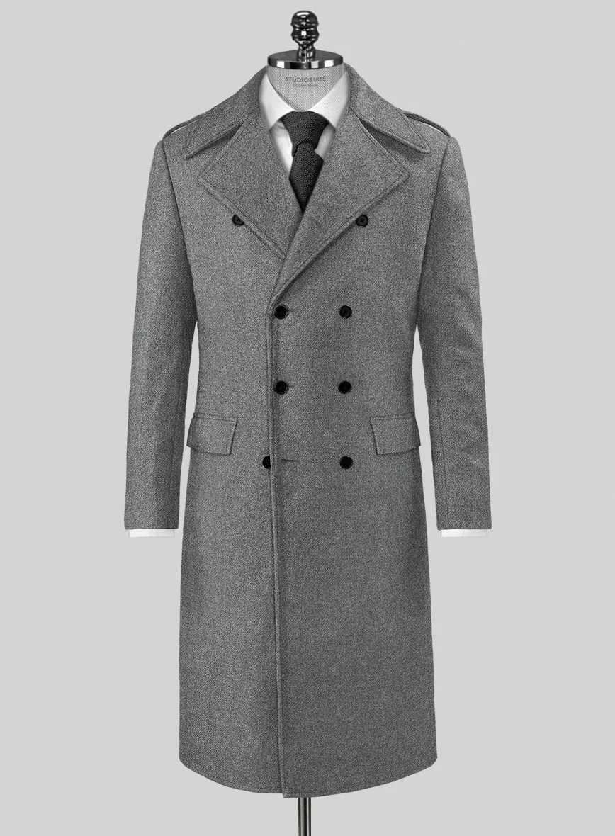Highlander Light Gray Tweed GQ Overcoat