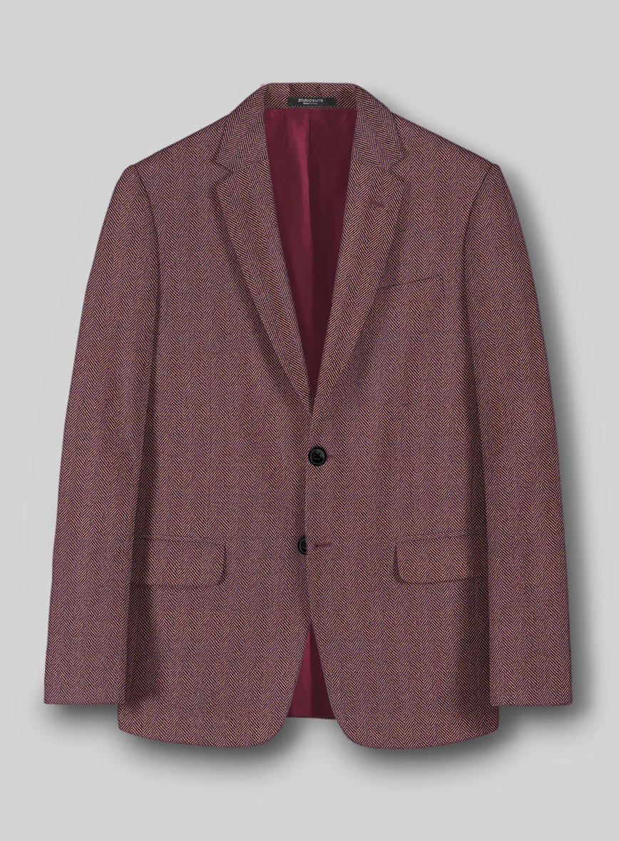 Highlander Purple Herringbone Tweed Jacket