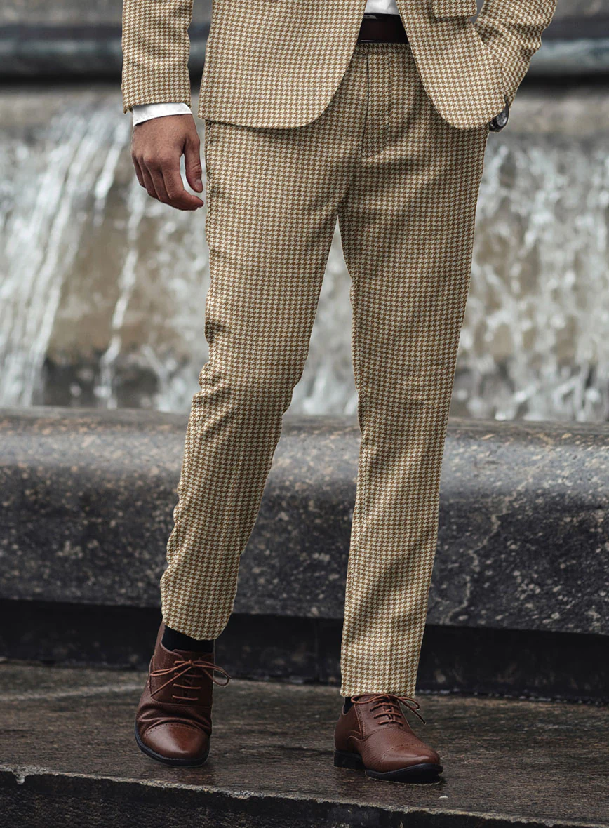Houndstooth Beige Tweed Suit - Image 6