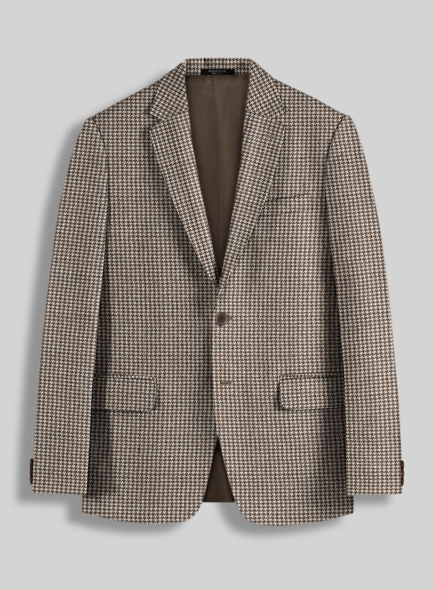 Houndstooth Brown Tweed Jacket