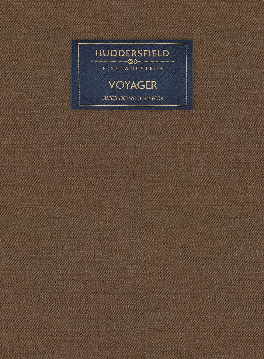 Huddersfield Stretch Brown Wool Suit - Image 7
