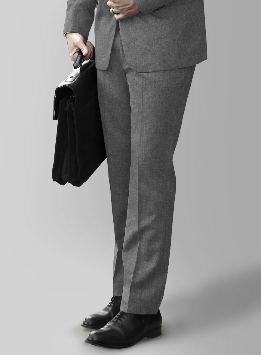 Huddersfield Stretch Gray Wool Pants - Image 2