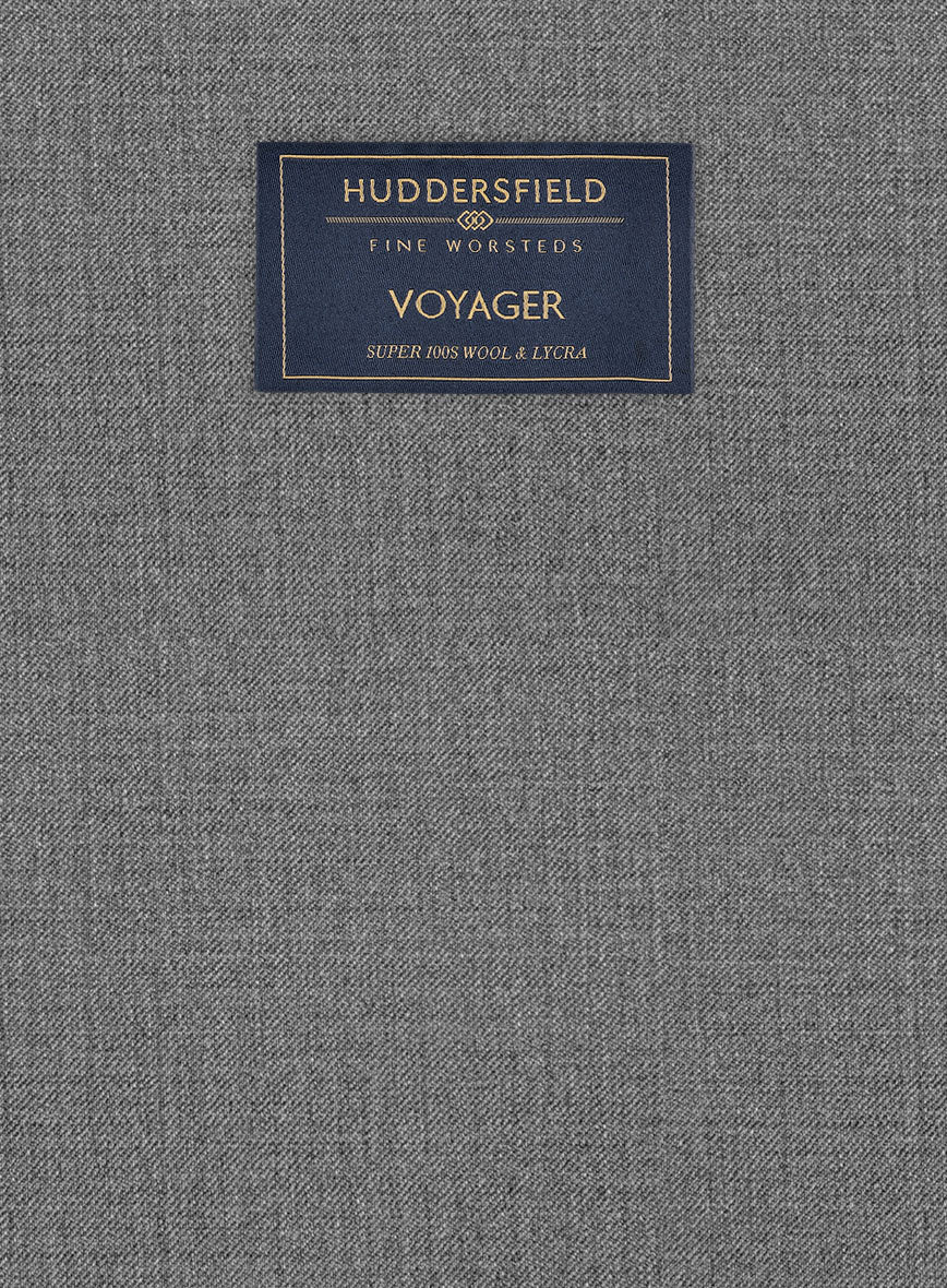 Huddersfield Stretch Gray Wool Pants - Image 3