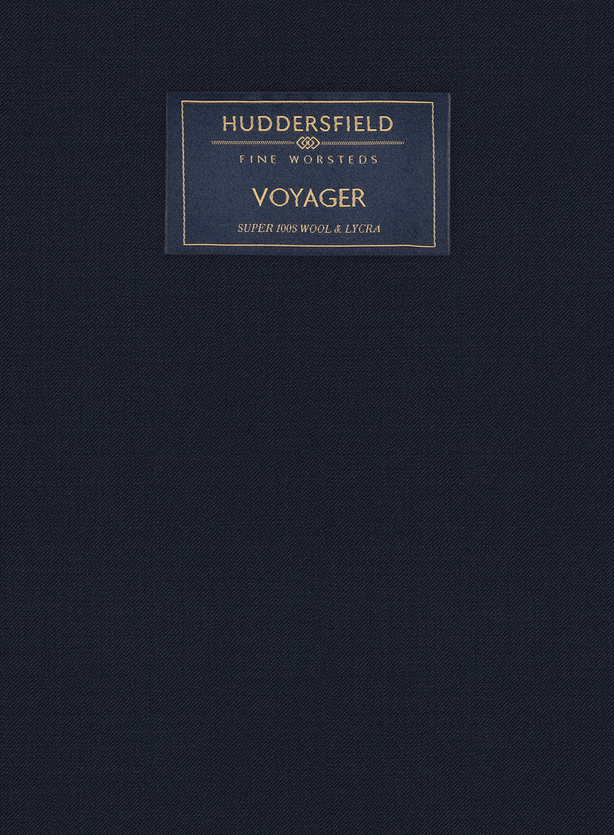 Huddersfield Stretch Island Blue Wool Pants - Image 3