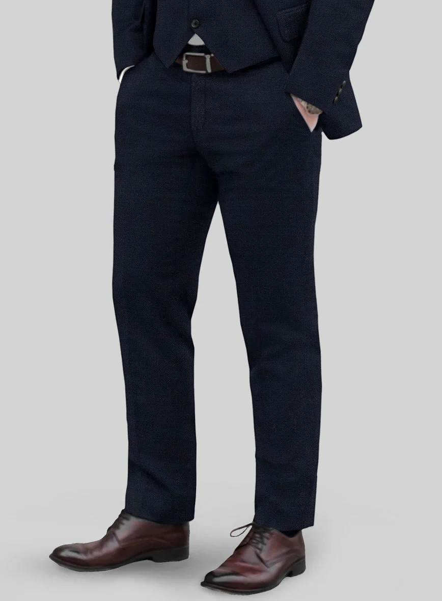Huddersfield Stretch Island Blue Wool Suit - Image 5