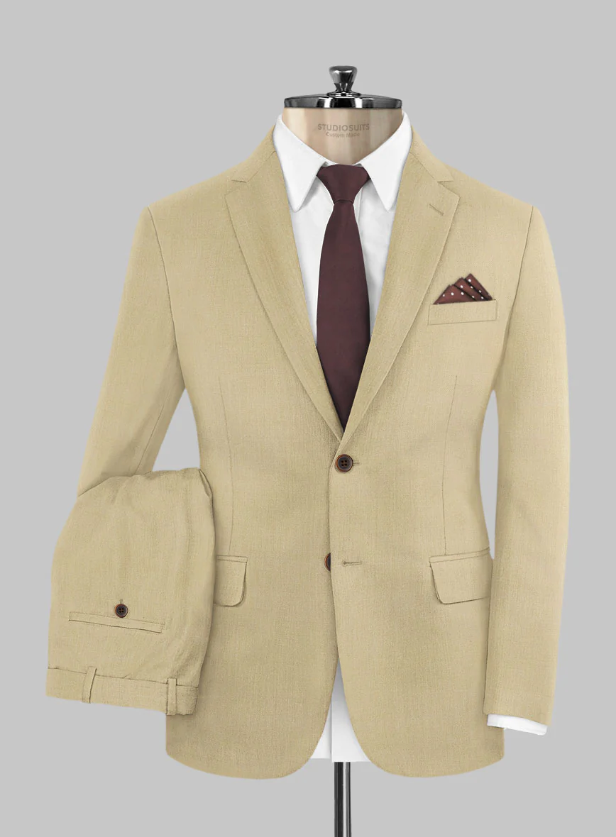 Huddersfield Stretch Khaki Wool Suit