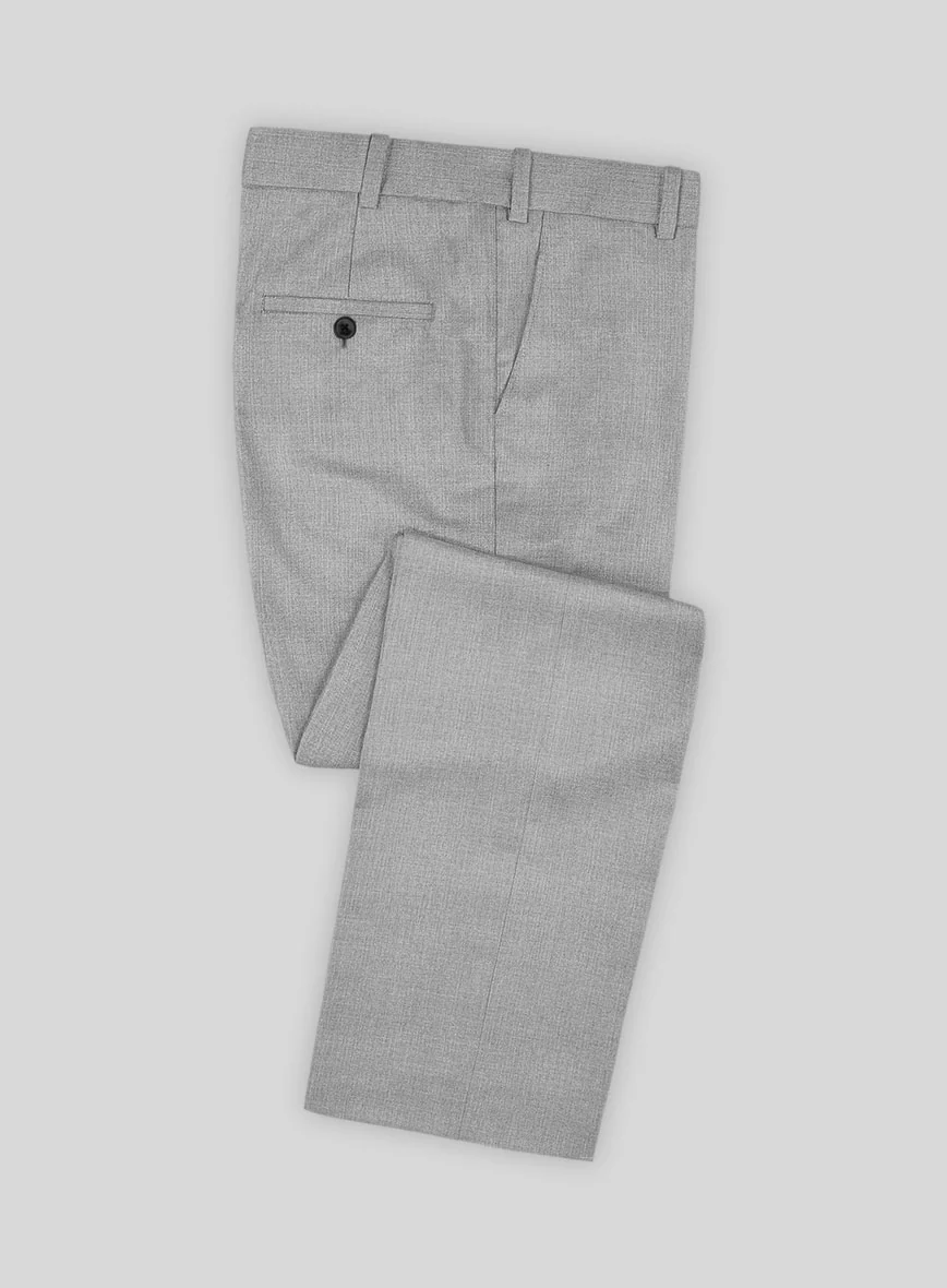 Huddersfield Stretch Light Gray Wool Pants
